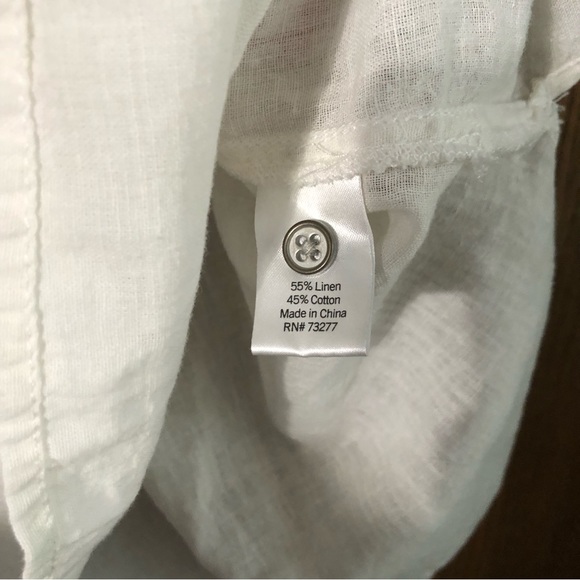 Sonoma white linen blend sleeveless tank top size L - Picture 6 of 8